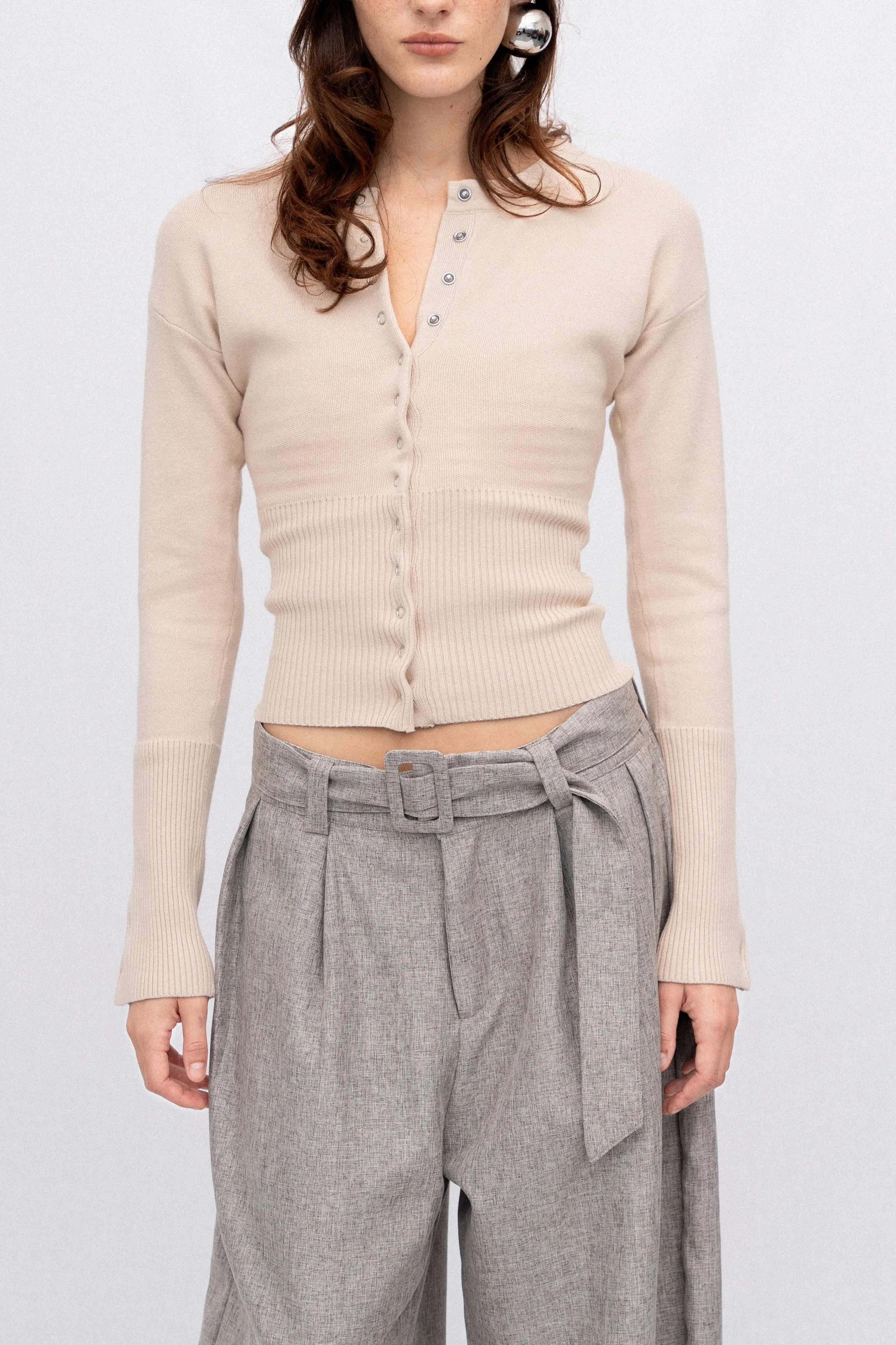 FINAL SALE | SOLENNE KNIT CARDIGAN TOP sold by Beaulares