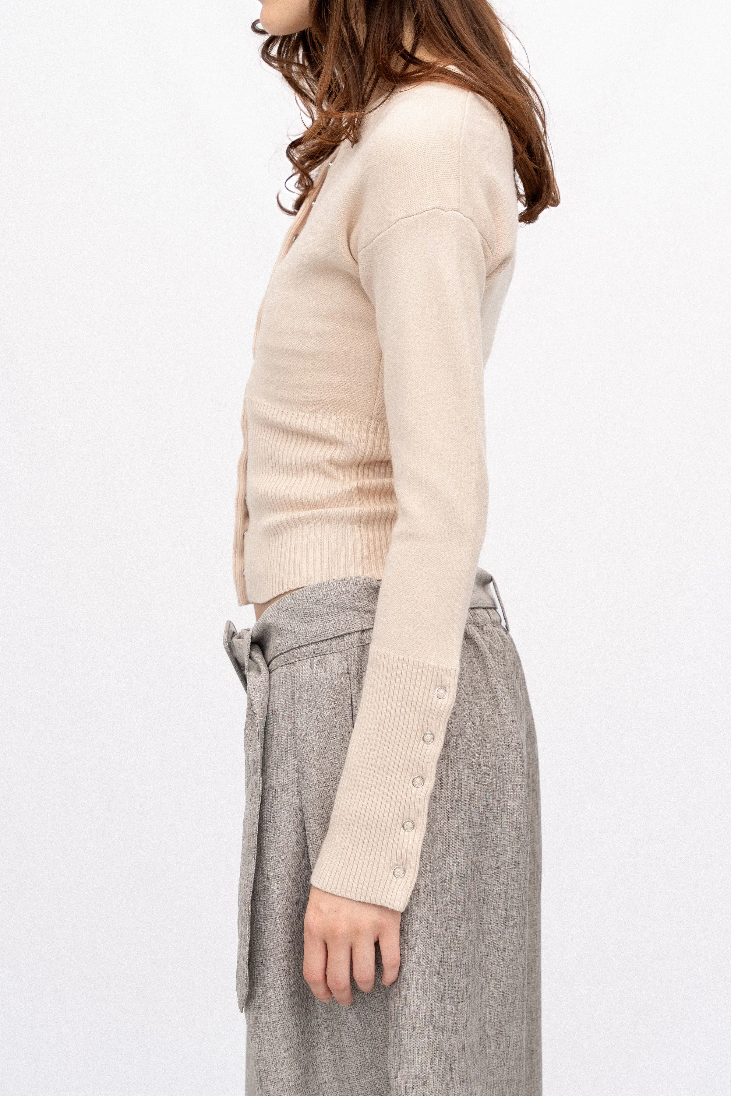 FINAL SALE | SOLENNE KNIT CARDIGAN TOP sold by Beaulares product image thumbnail 2