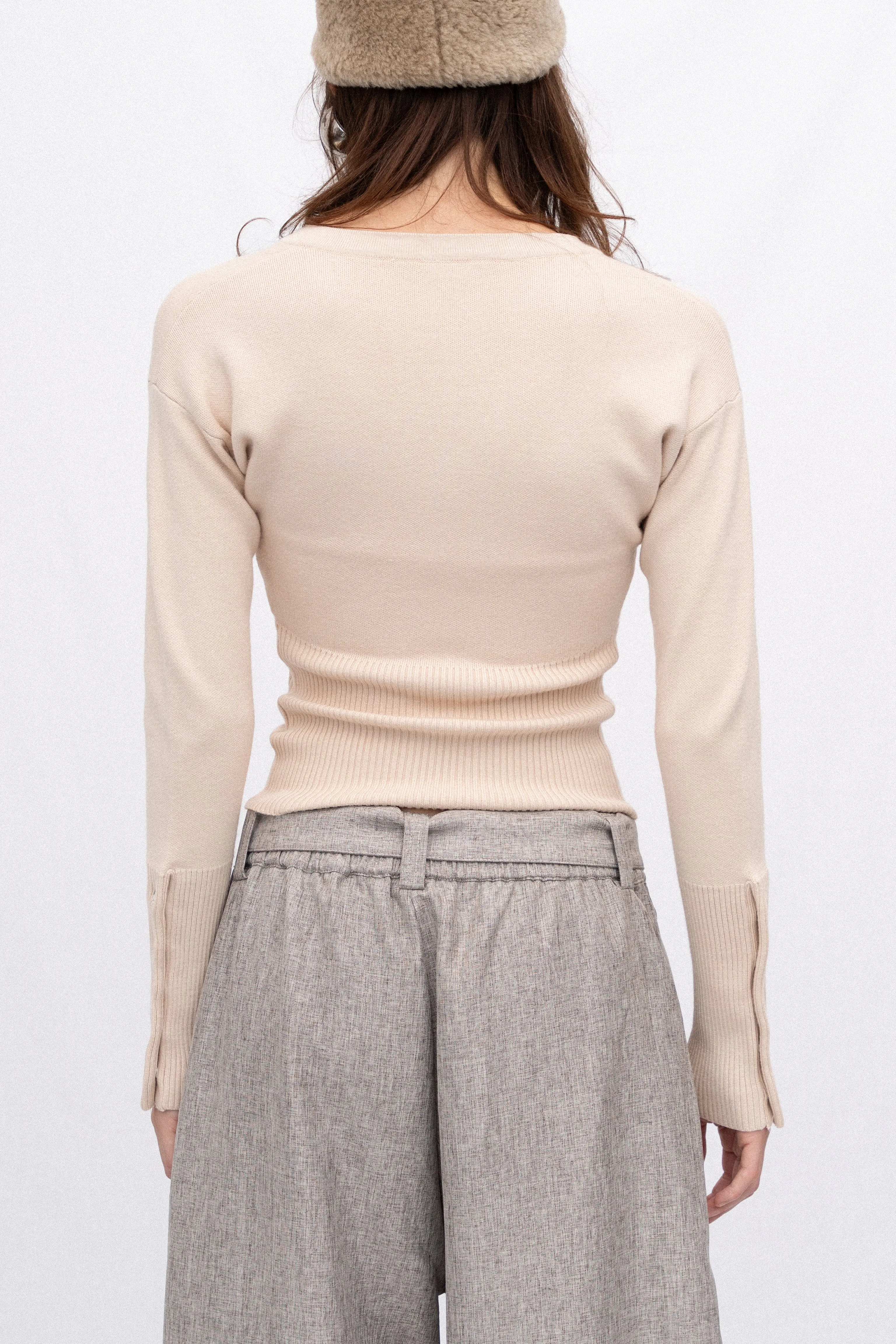 FINAL SALE | SOLENNE KNIT CARDIGAN TOP sold by Beaulares product image thumbnail 4