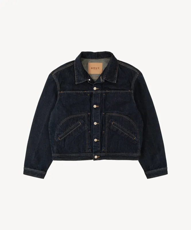 THE PLEATED DENIM JACKET made by Brut