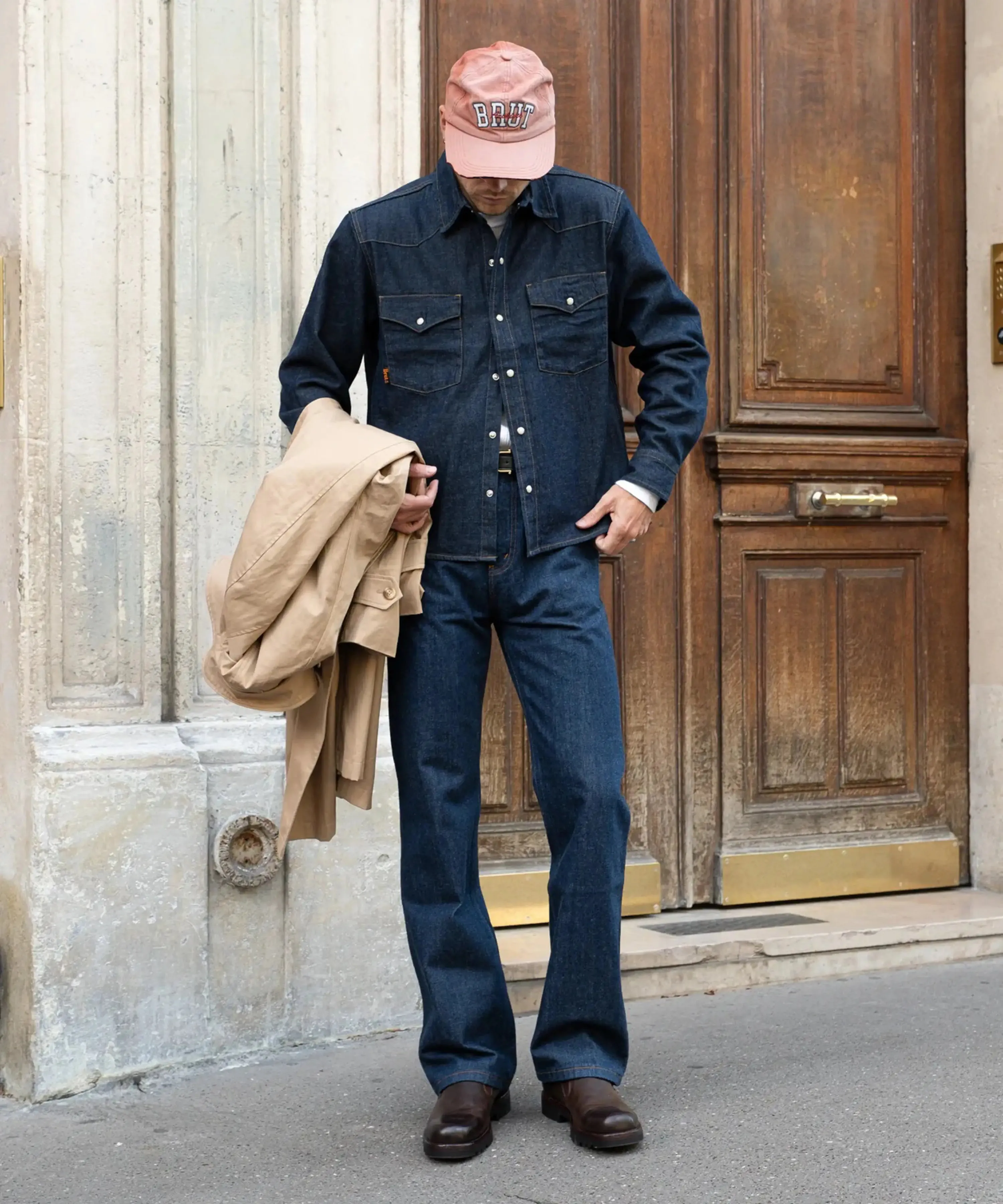 THE CROPPED DENIM SHIRT sold by Brut product image thumbnail 3