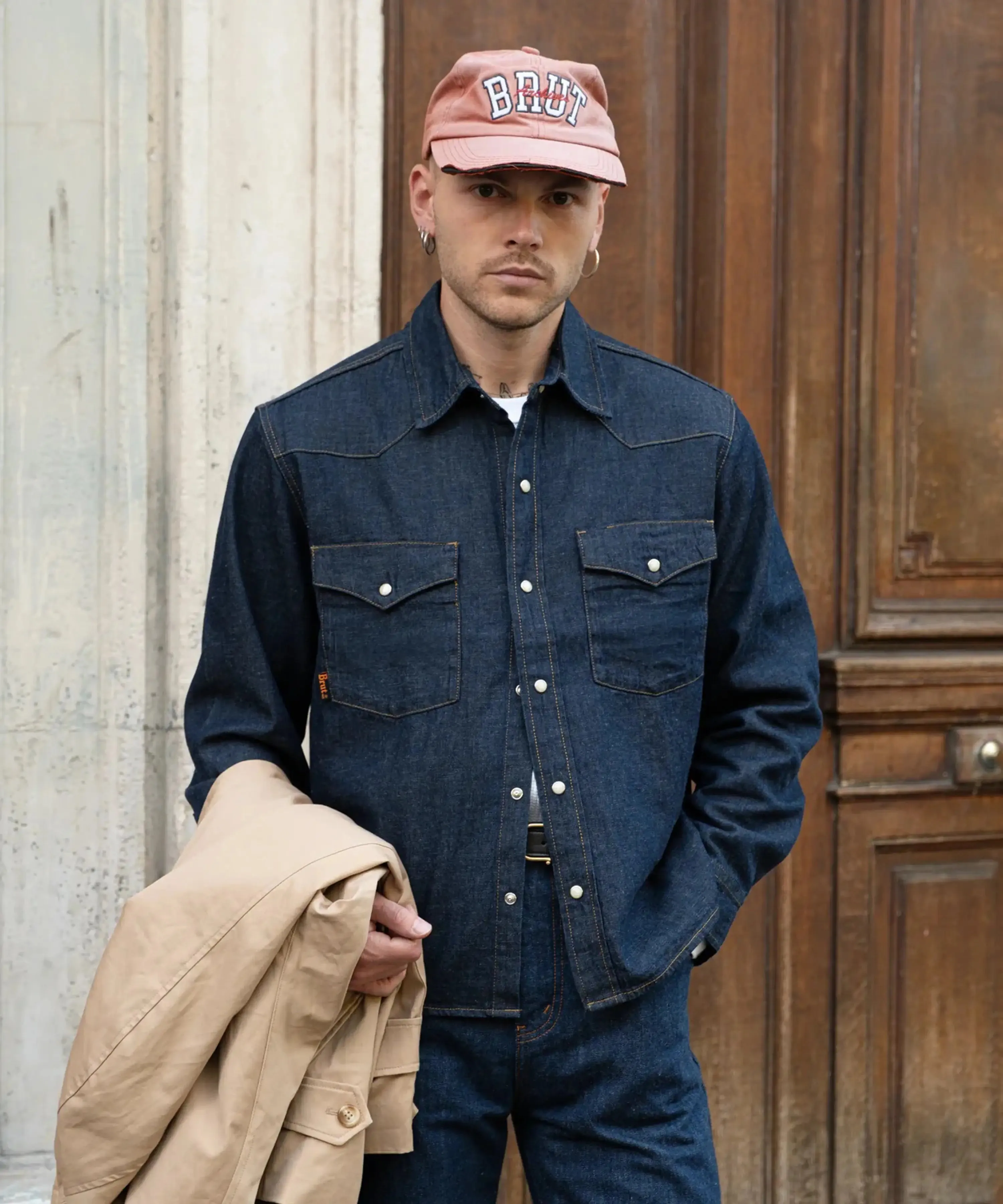 THE CROPPED DENIM SHIRT sold by Brut product image thumbnail 2