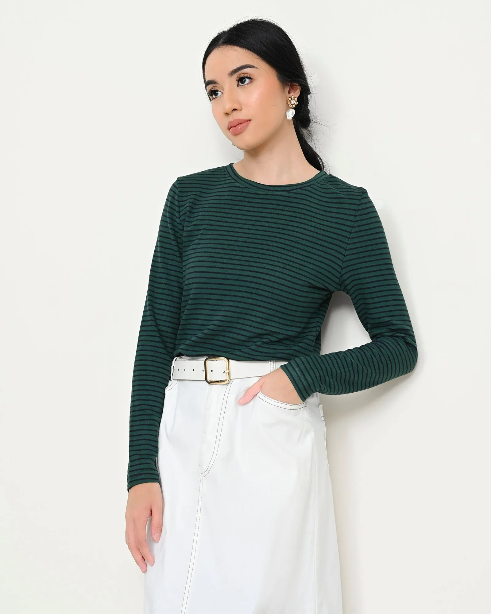 NORAH STRIPES LONG SLEEVE TEE sold by Geulis