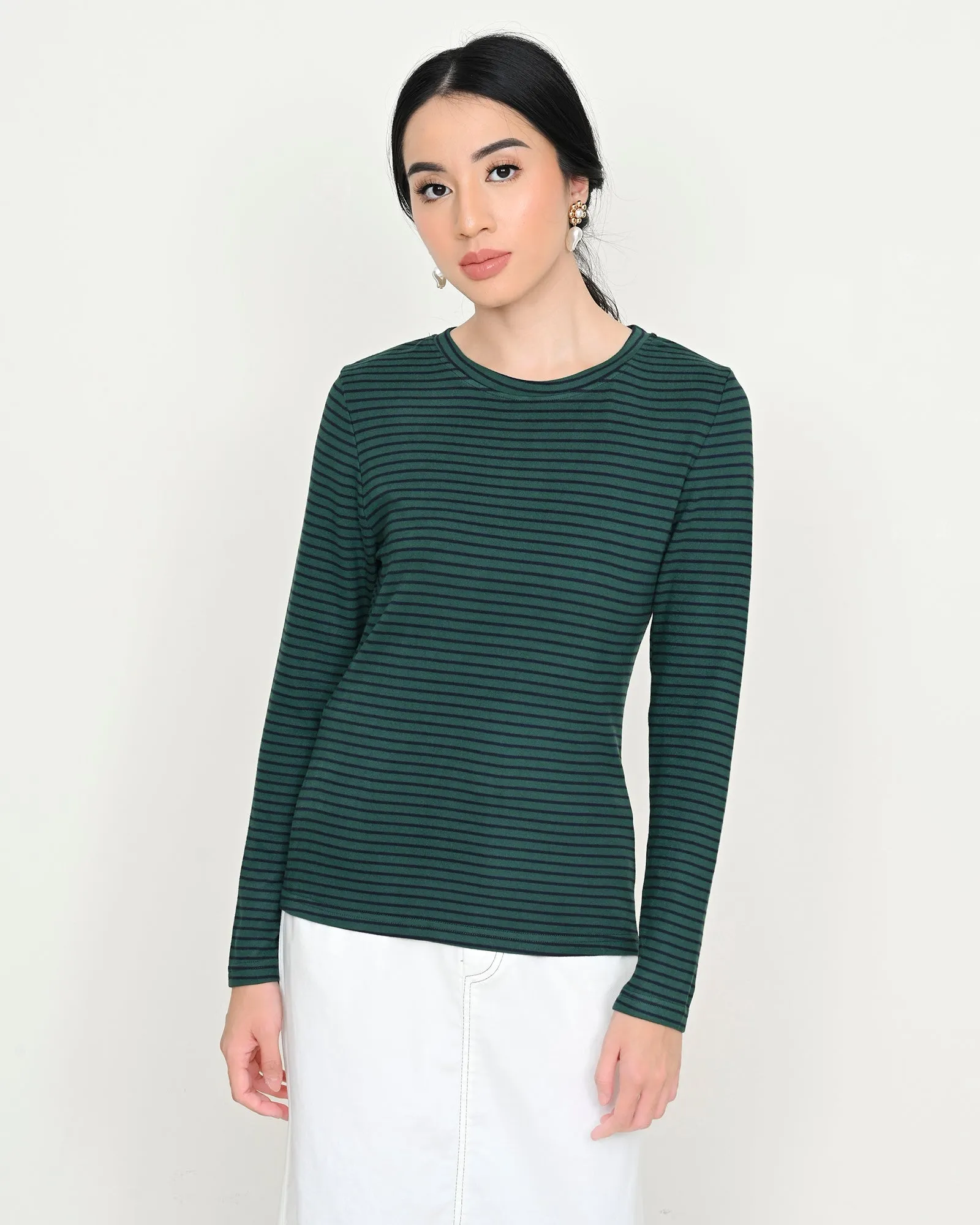 NORAH STRIPES LONG SLEEVE TEE sold by Geulis product image thumbnail 4