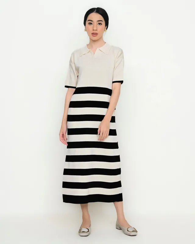 DASARA STRIPES KNIT DRESS SHORT SLEEVE sold by Geulis