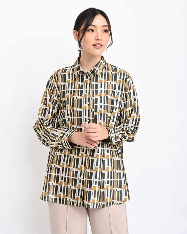 LAIRA SATEEN SHIRT sold by Geulis