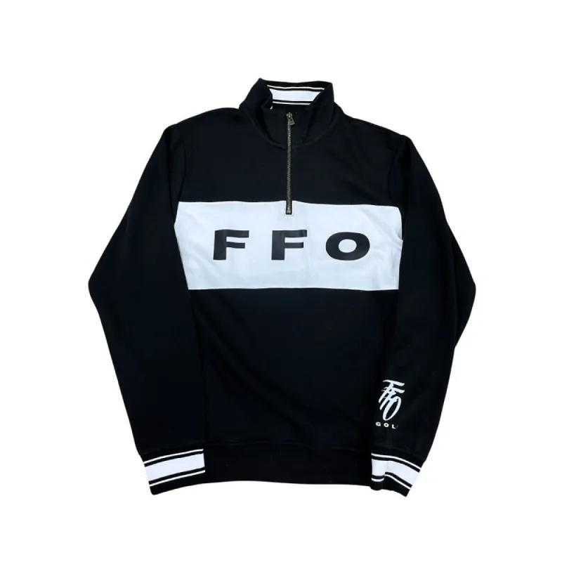 Golf 1/4 Zip Pullover - Black & White sold by Far From Ordinary