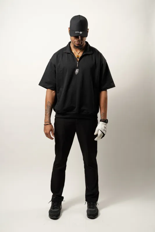 FFO Quarter Zip Short Sleeve - BLACK sold by Far From Ordinary