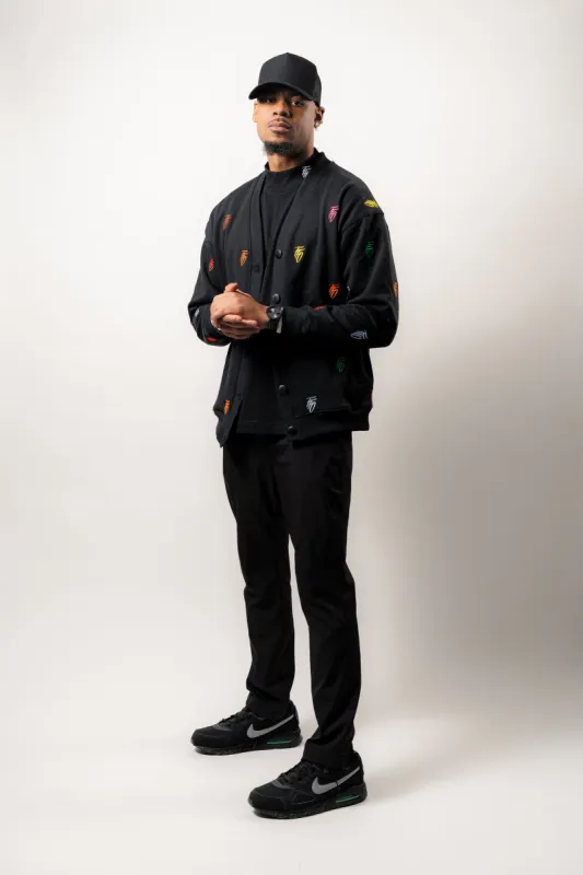 FFO Cardigan - BLACK/MULTI sold by Far From Ordinary