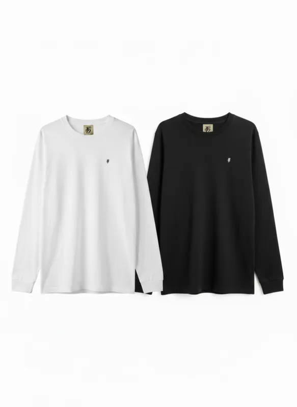 Long-Sleeved Thermal 2-Pack - BLACK/WHITE sold by Far From Ordinary