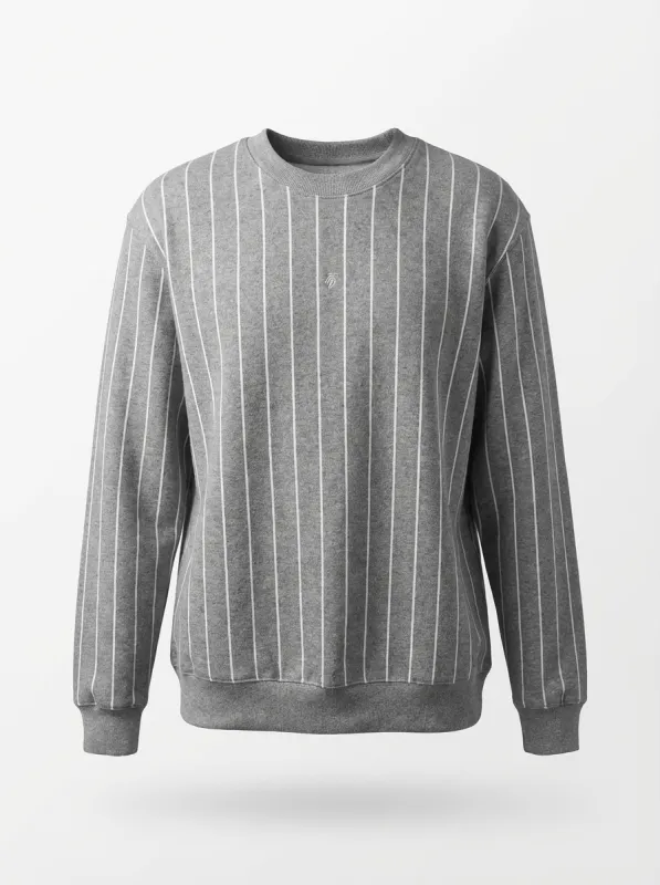 Pinstripe Crewneck - Grey sold by Far From Ordinary