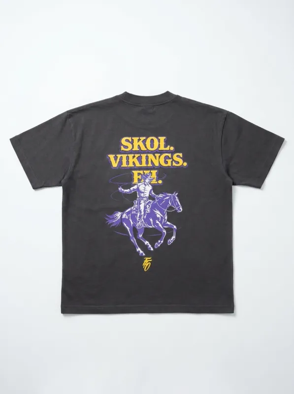 FFO x Minnesota Vikings | Skol Eh Tee - Grey made by Far From Ordinary