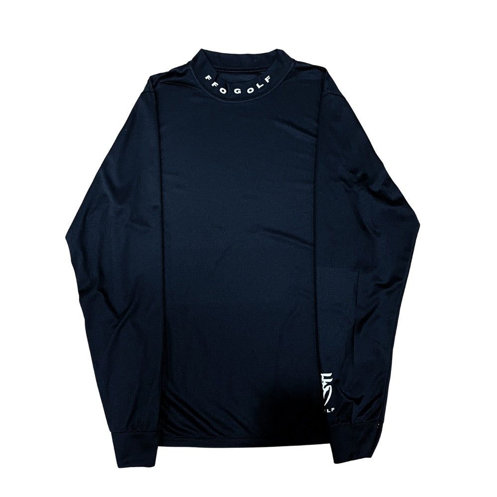 Mock Neck Long Sleeve Golf Tee - Black sold by Far From Ordinary