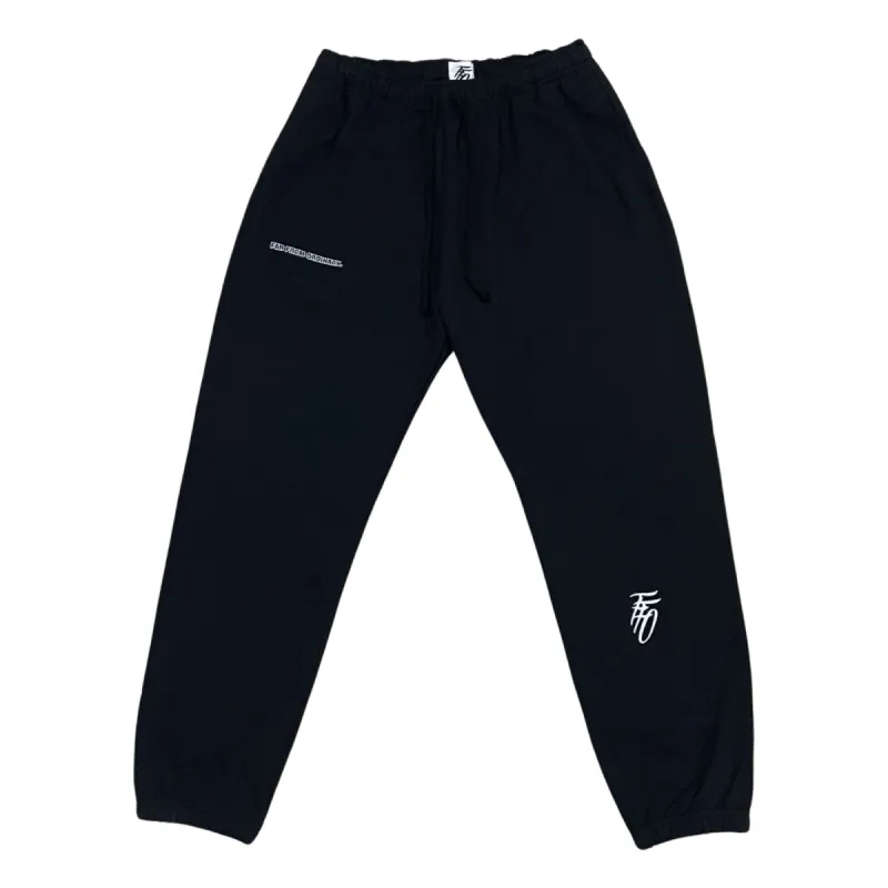 Core Logo Cuffed Sweatpants - Black & White sold by Far From Ordinary