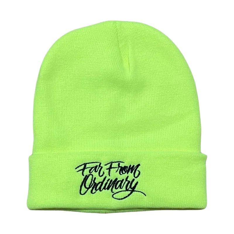 Script Logo Double Fold Beanie - Highlight of my Life sold by Far From Ordinary