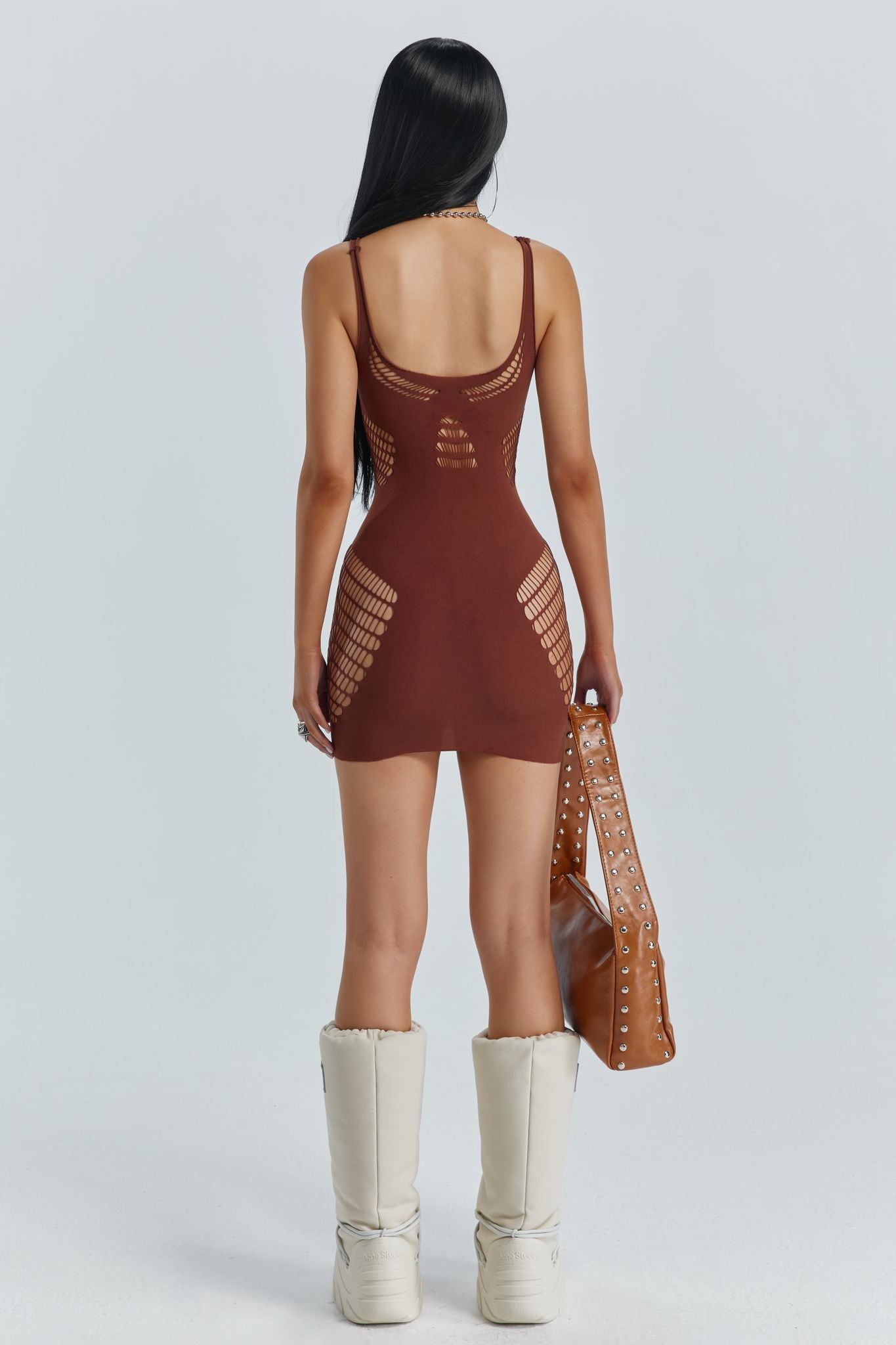 Dextra Dress - Brown sold by The Kript product image thumbnail 5