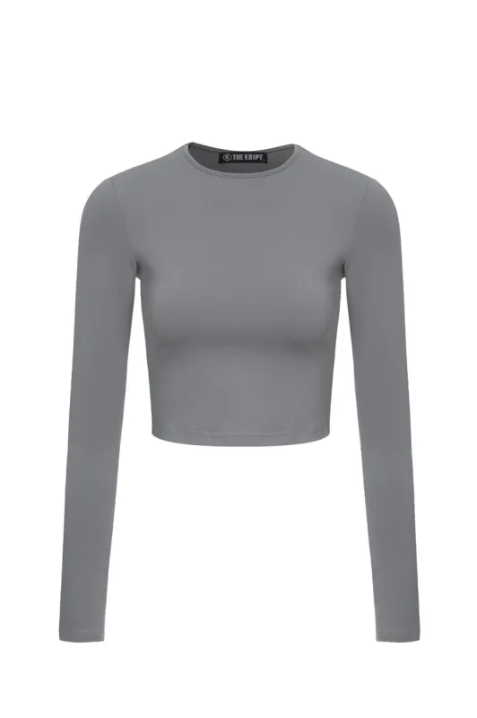 Zana Top L/S - Cloud Gray sold by The Kript