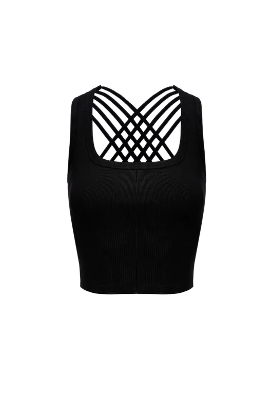 Amara Top - Black sold by The Kript