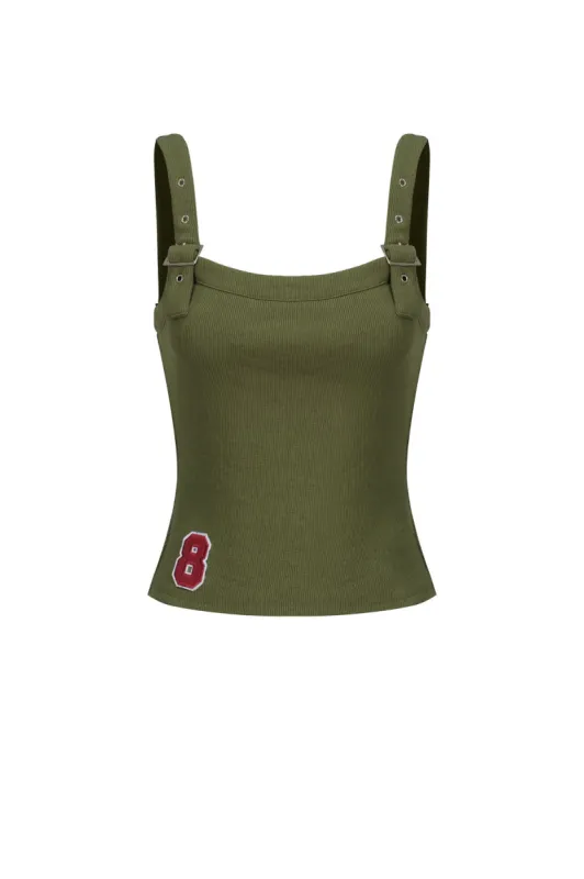 Nia Tank Top - Olive sold by The Kript