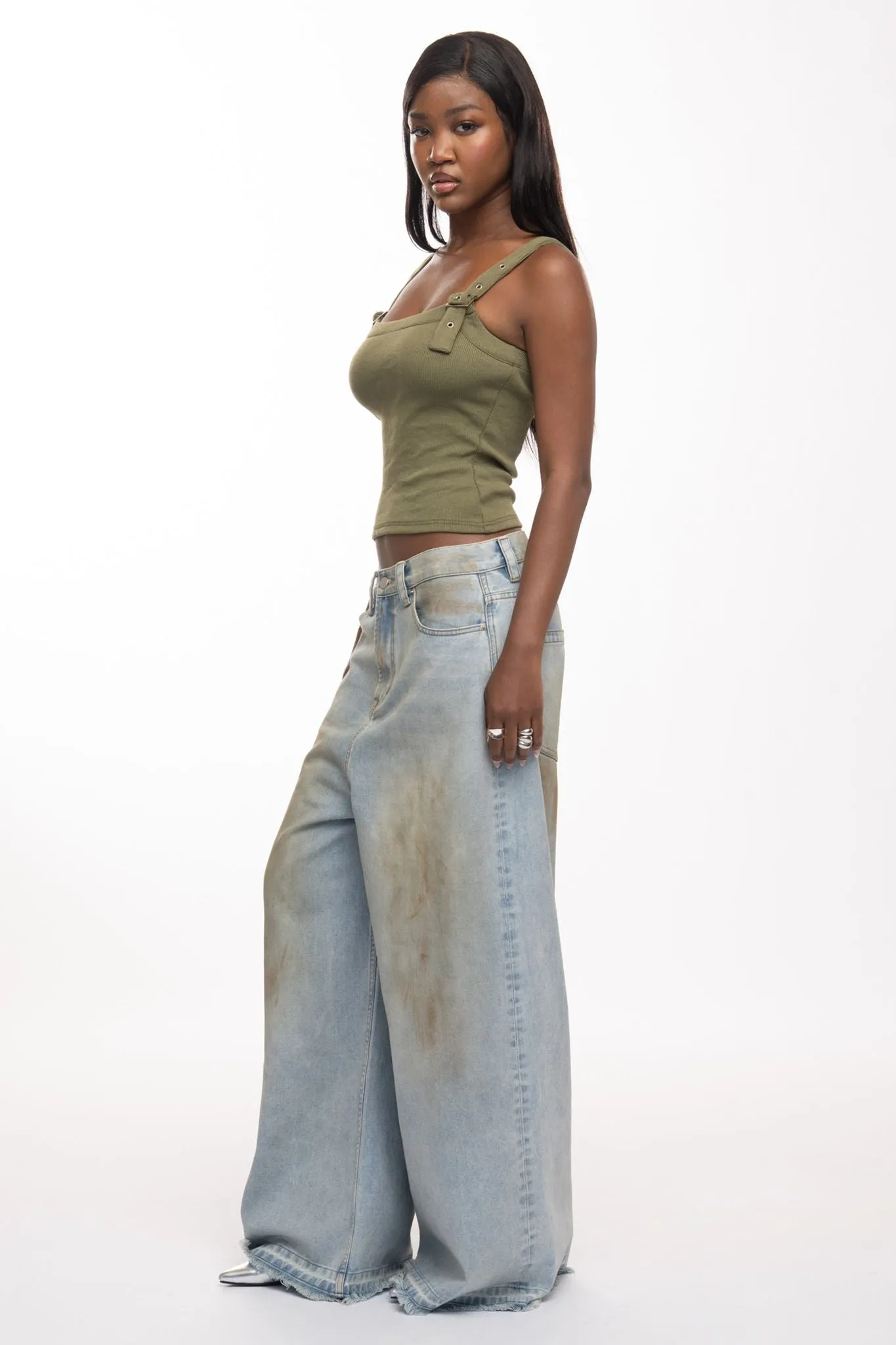 Nia Tank Top - Olive sold by The Kript product image thumbnail 5