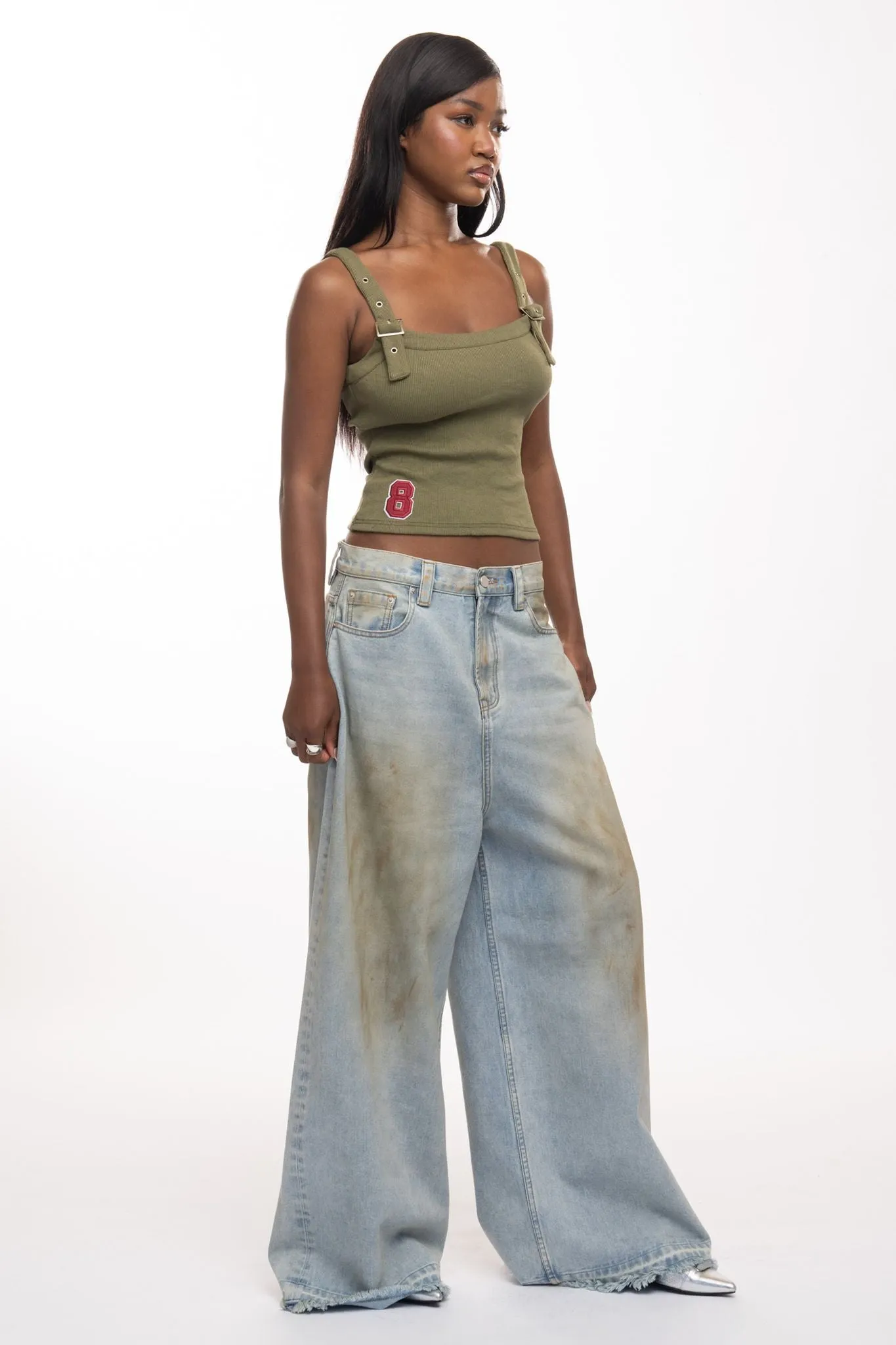 Nia Tank Top - Olive sold by The Kript product image thumbnail 3