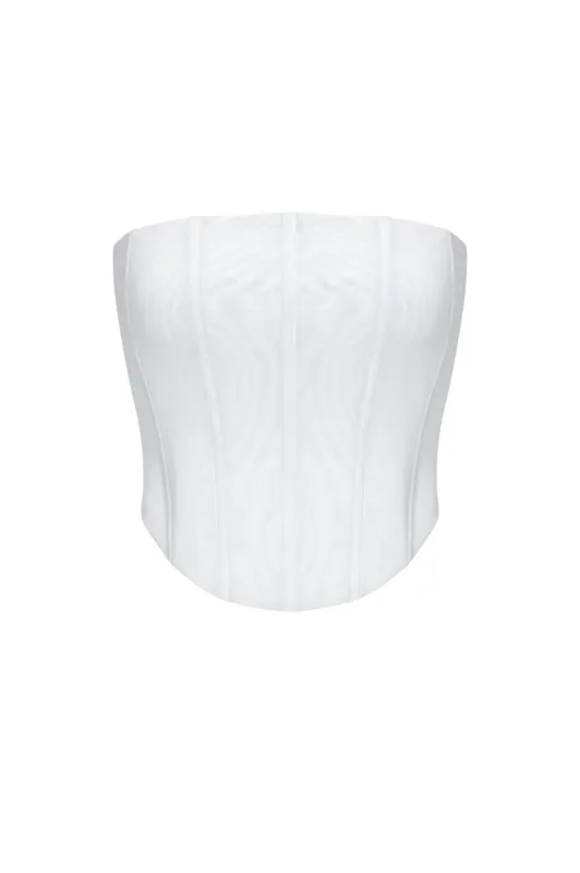 Gemma Corset - White sold by The Kript