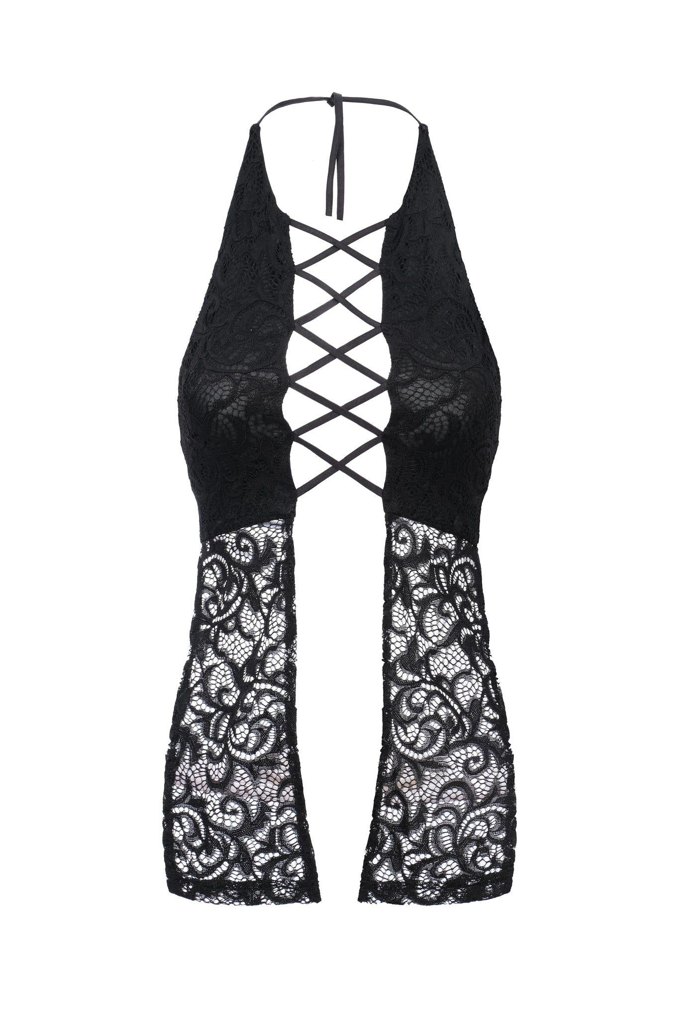 Meggy Top - Black sold by The Kript