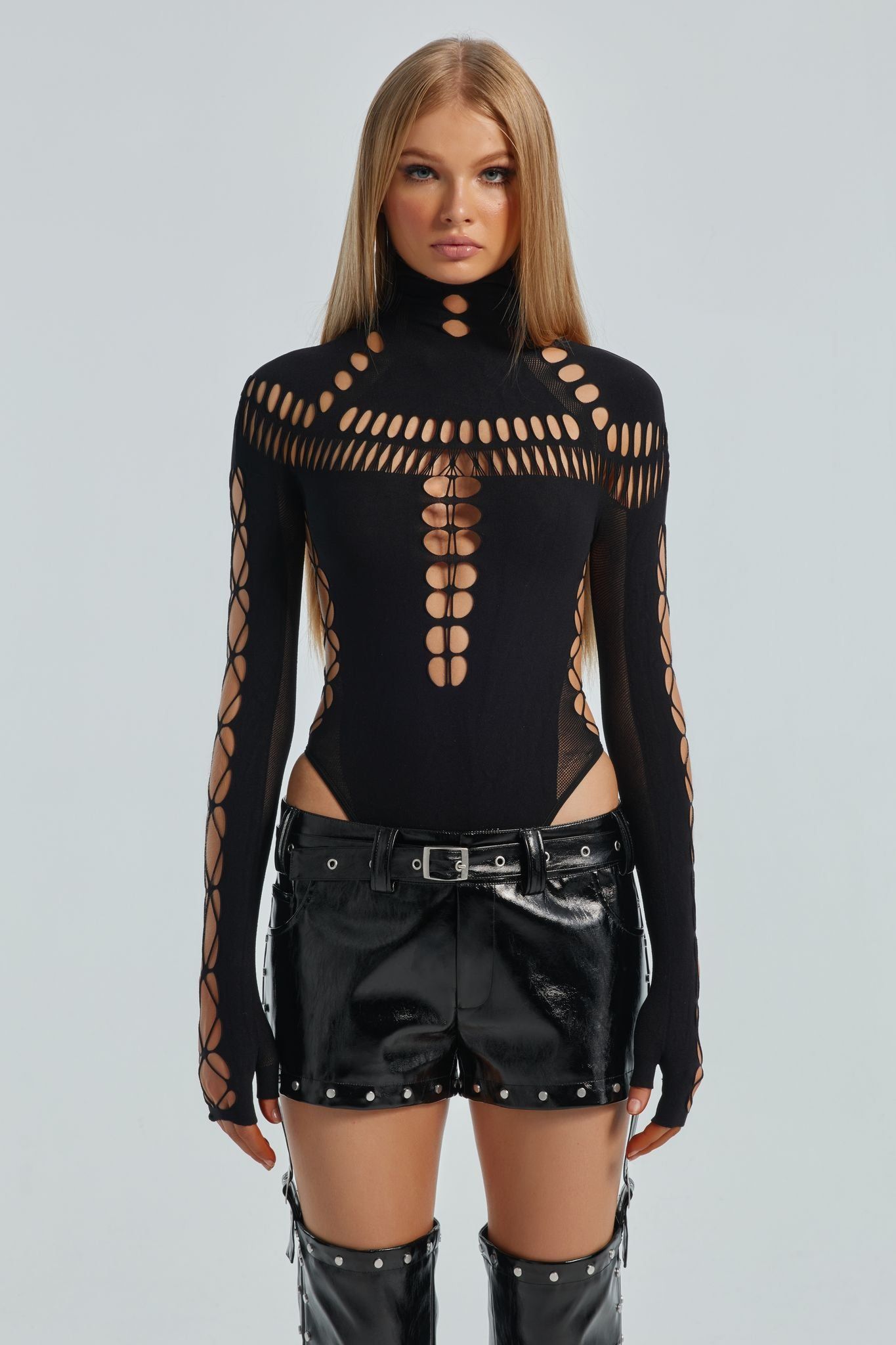 Beckett Bodysuit - Black sold by The Kript