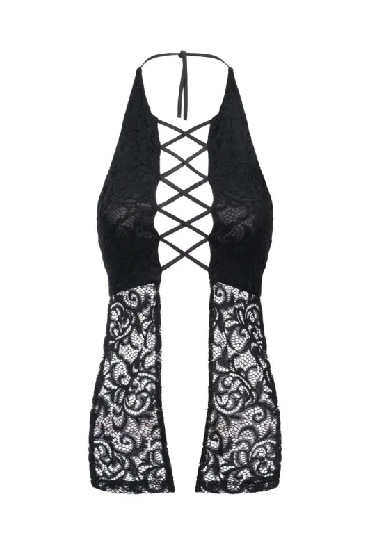 Meggy Top - Black sold by The Kript