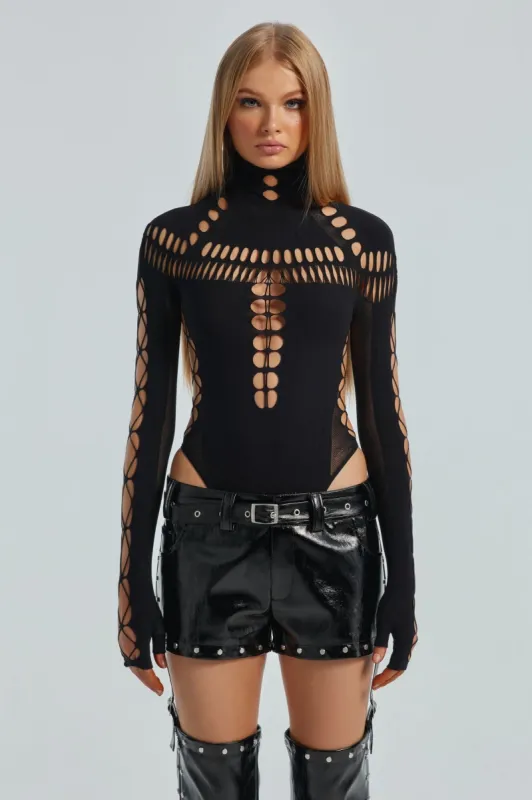 Beckett Bodysuit - Black sold by The Kript