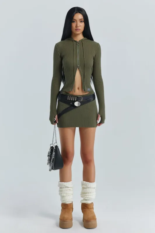 Kuma Skirt - Olive sold by The Kript