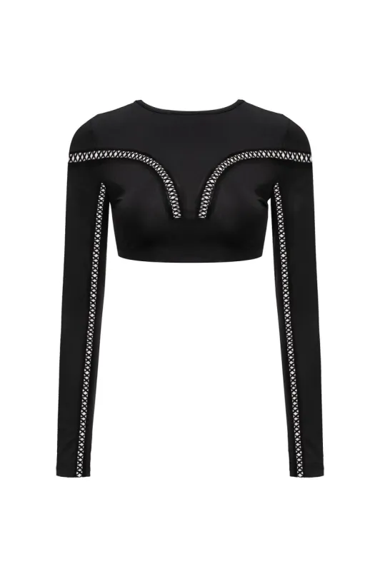 Sarff Top - Black sold by The Kript