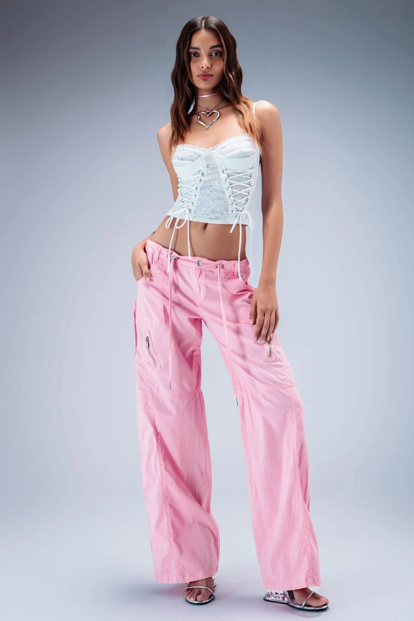 Carver Cargo Pants - Pink sold by The Kript product image thumbnail 4