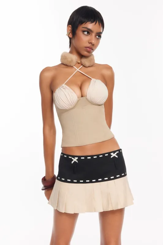 Maddie Corset Top - Beige sold by The Kript