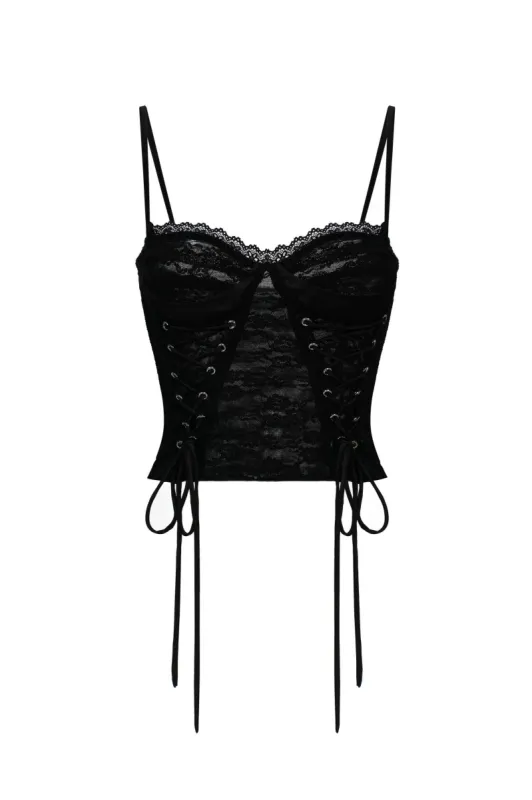Greer Corset - Black made by The Kript