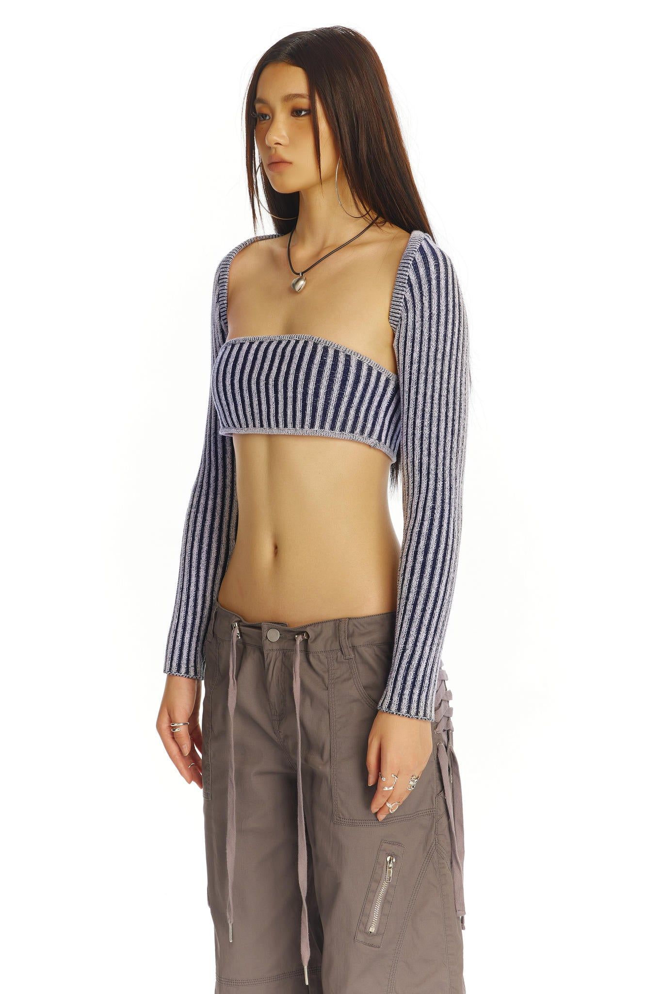 Elvira 2 Piece Top - Navy sold by The Kript product image thumbnail 3