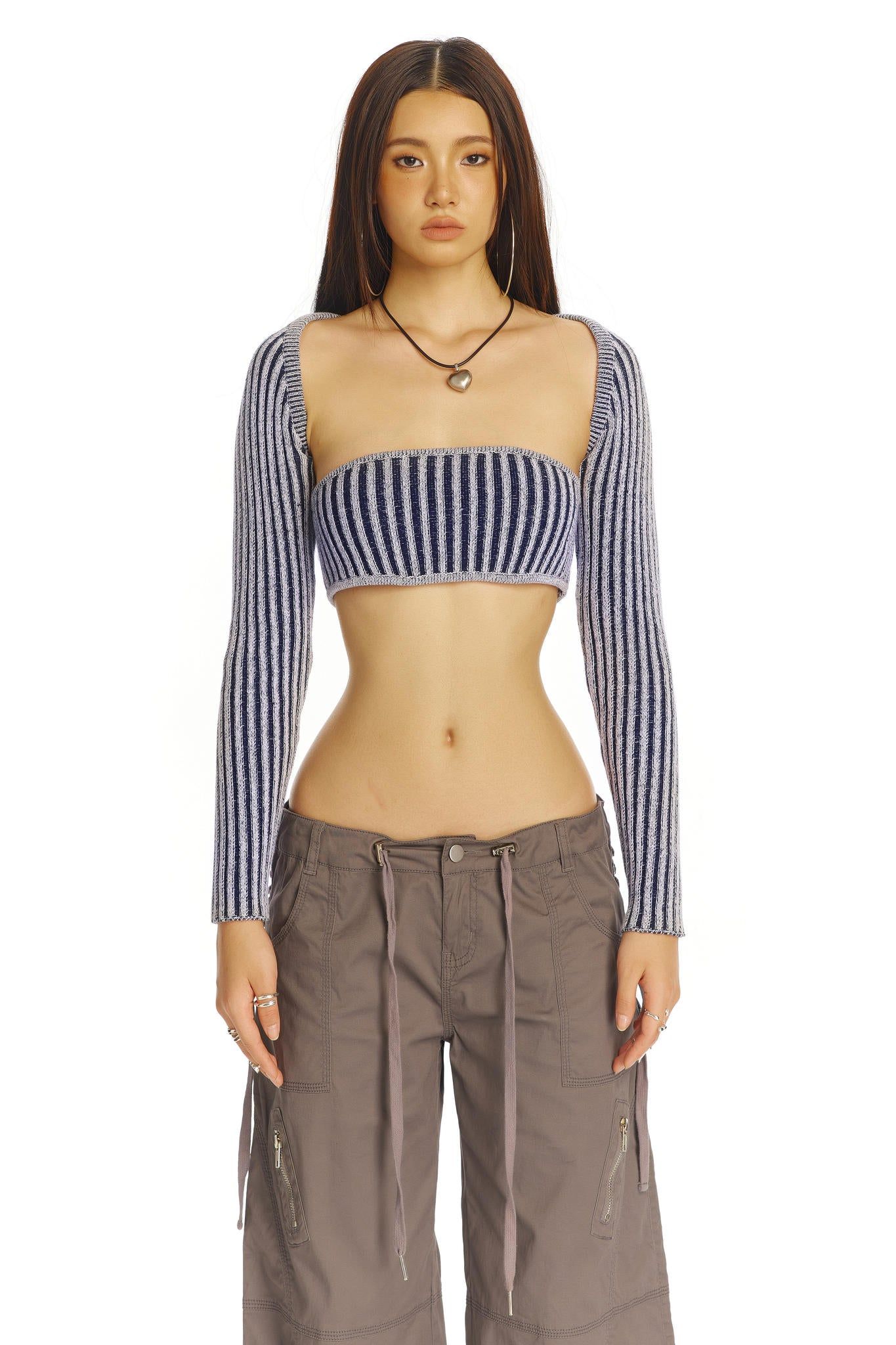Elvira 2 Piece Top - Navy sold by The Kript product image thumbnail 2