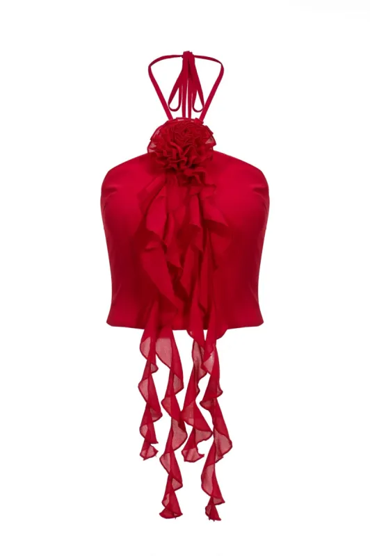 Sydney Top - Red sold by The Kript