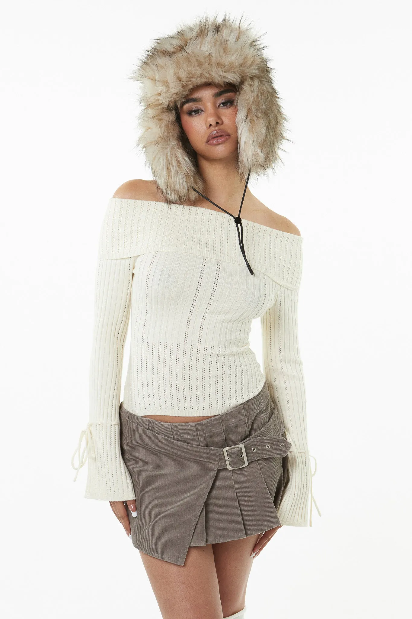 Nala Off-Shoulder Sweater sold by The Kript