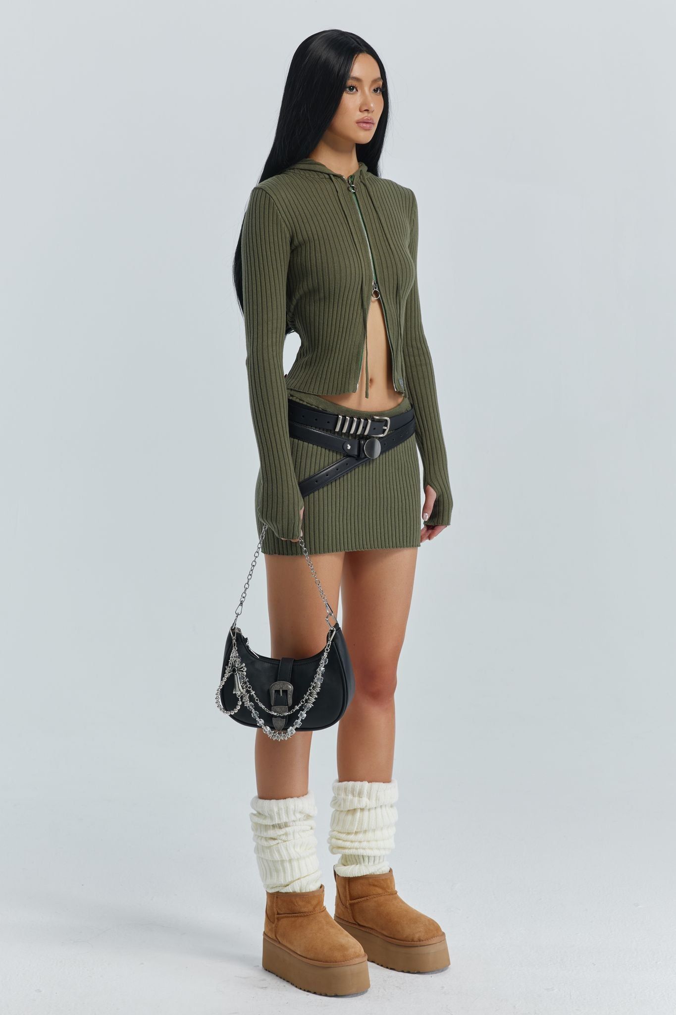 Kuma Skirt - Olive sold by The Kript product image thumbnail 2