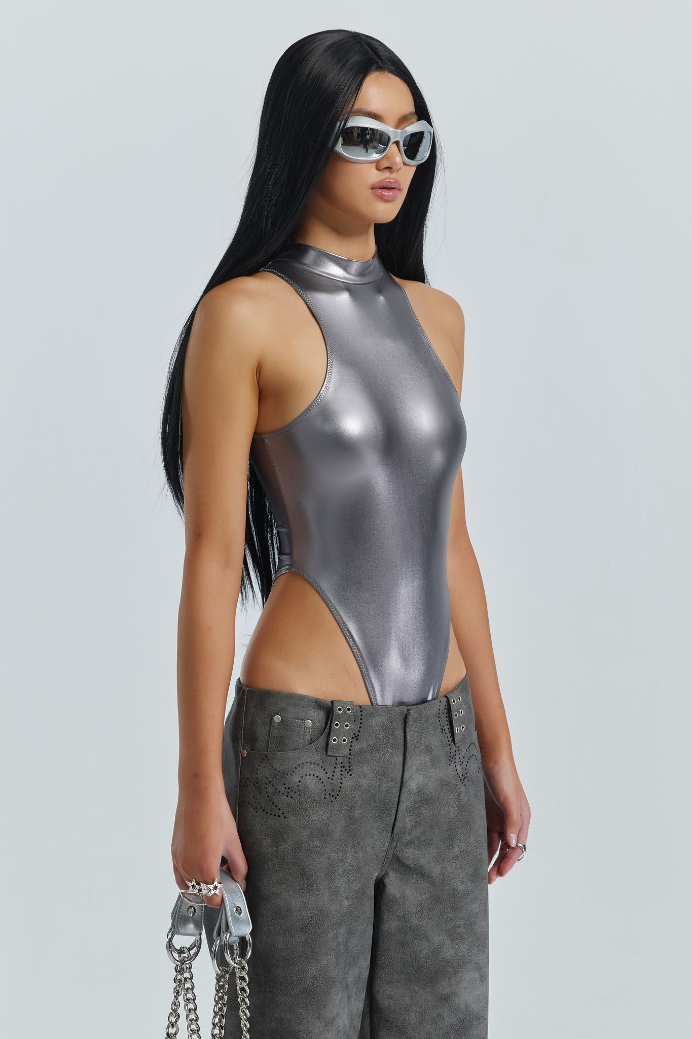 Nebra Bodysuit - Silver sold by The Kript product image thumbnail 3