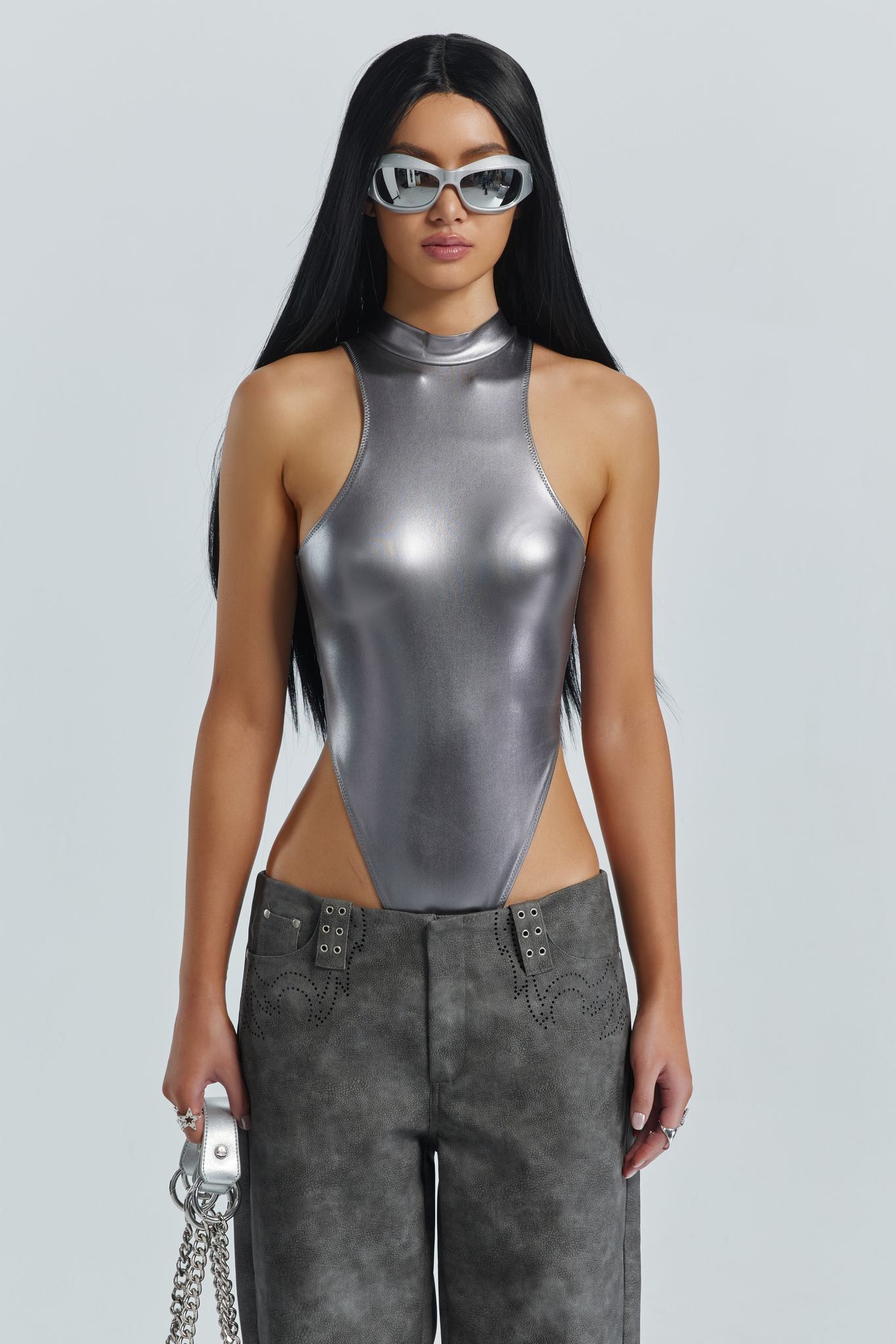 Nebra Bodysuit - Silver sold by The Kript product image thumbnail 4
