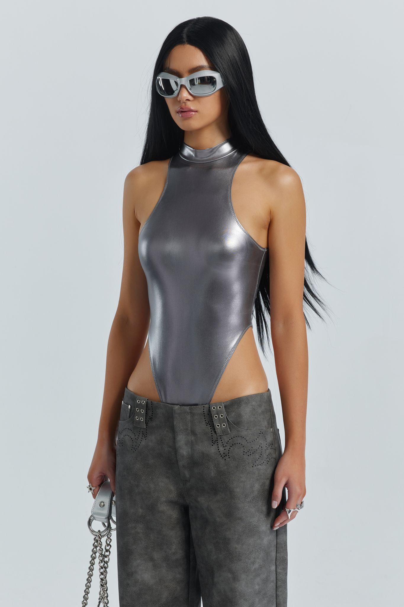 Nebra Bodysuit - Silver sold by The Kript product image thumbnail 2