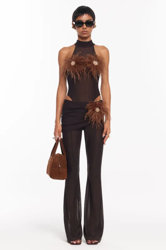 Velora Pants - Brown sold by The Kript