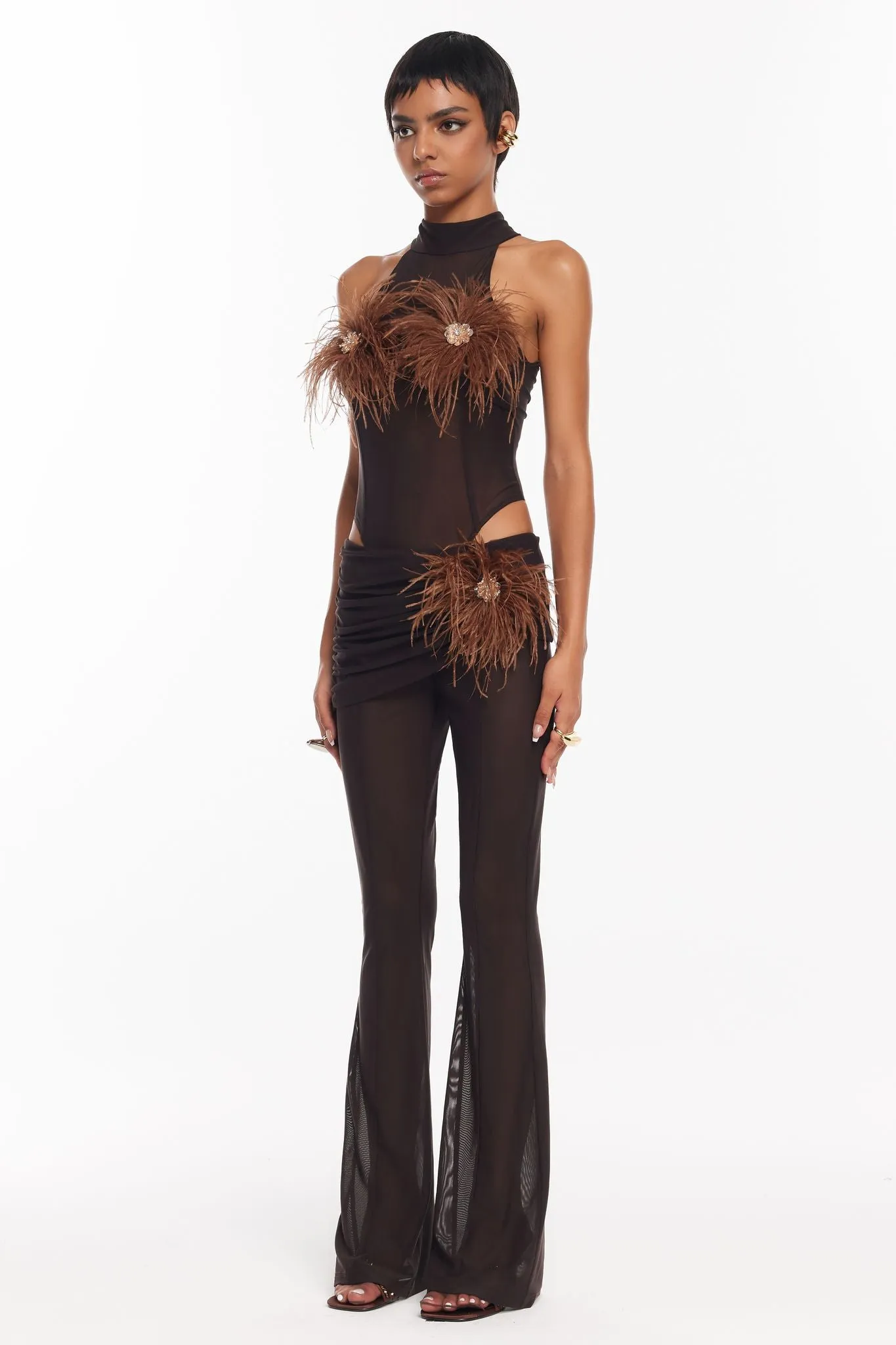 Velora Pants - Brown sold by The Kript product image thumbnail 4