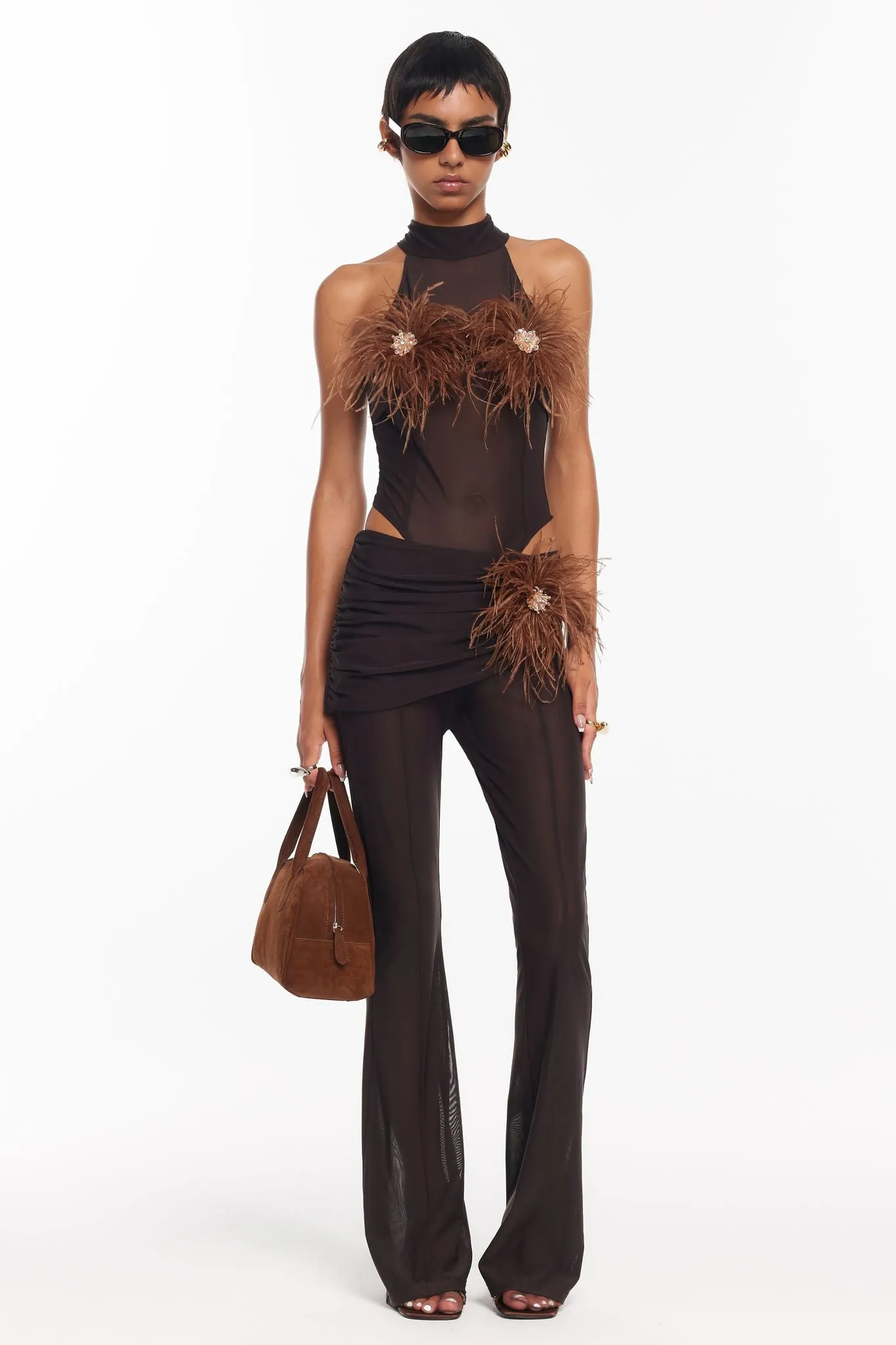 Velora Pants - Brown sold by The Kript product image thumbnail 3