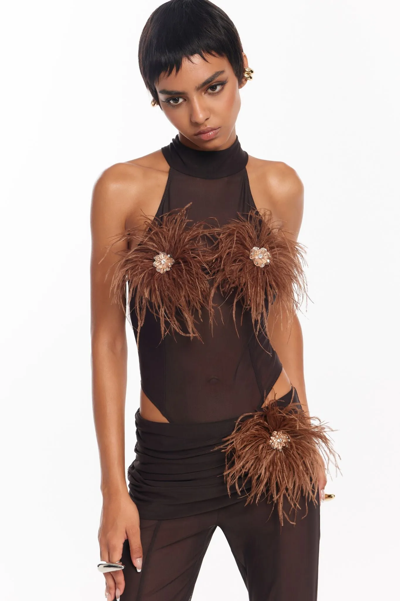 Velora Bodysuit - Brown sold by The Kript product image thumbnail 2
