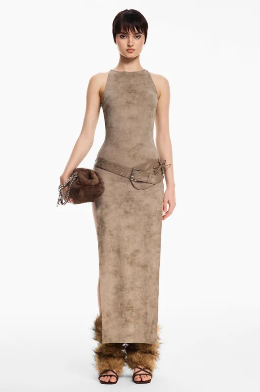 Cortana Dress - Stone made by The Kript