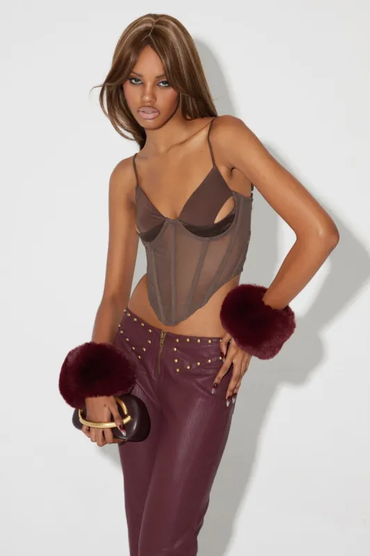 Sasha Corset - Brown sold by The Kript