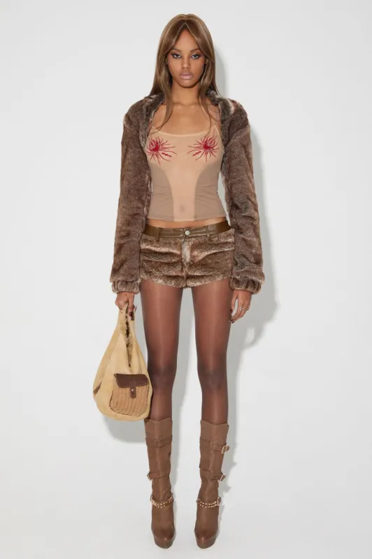 Bianca Fur Shorts sold by The Kript